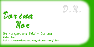 dorina mor business card